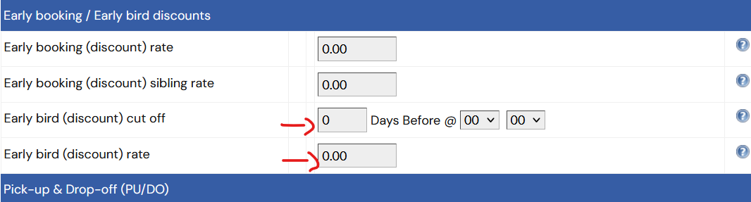 Childcare software early bird rate