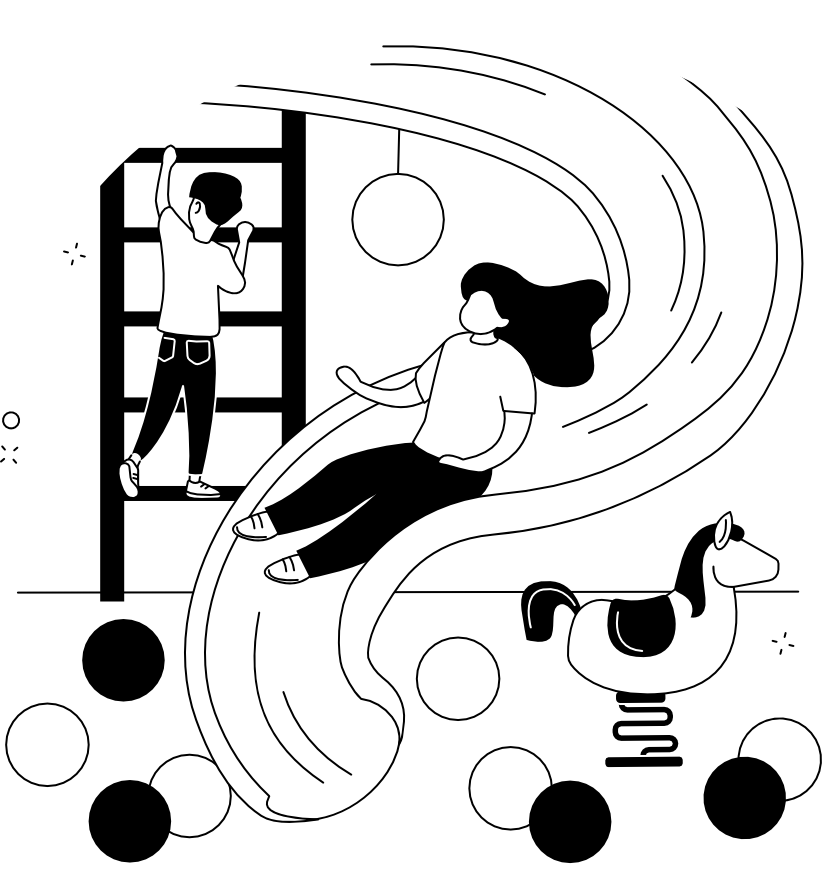 a black and white illustration of a man and a horse