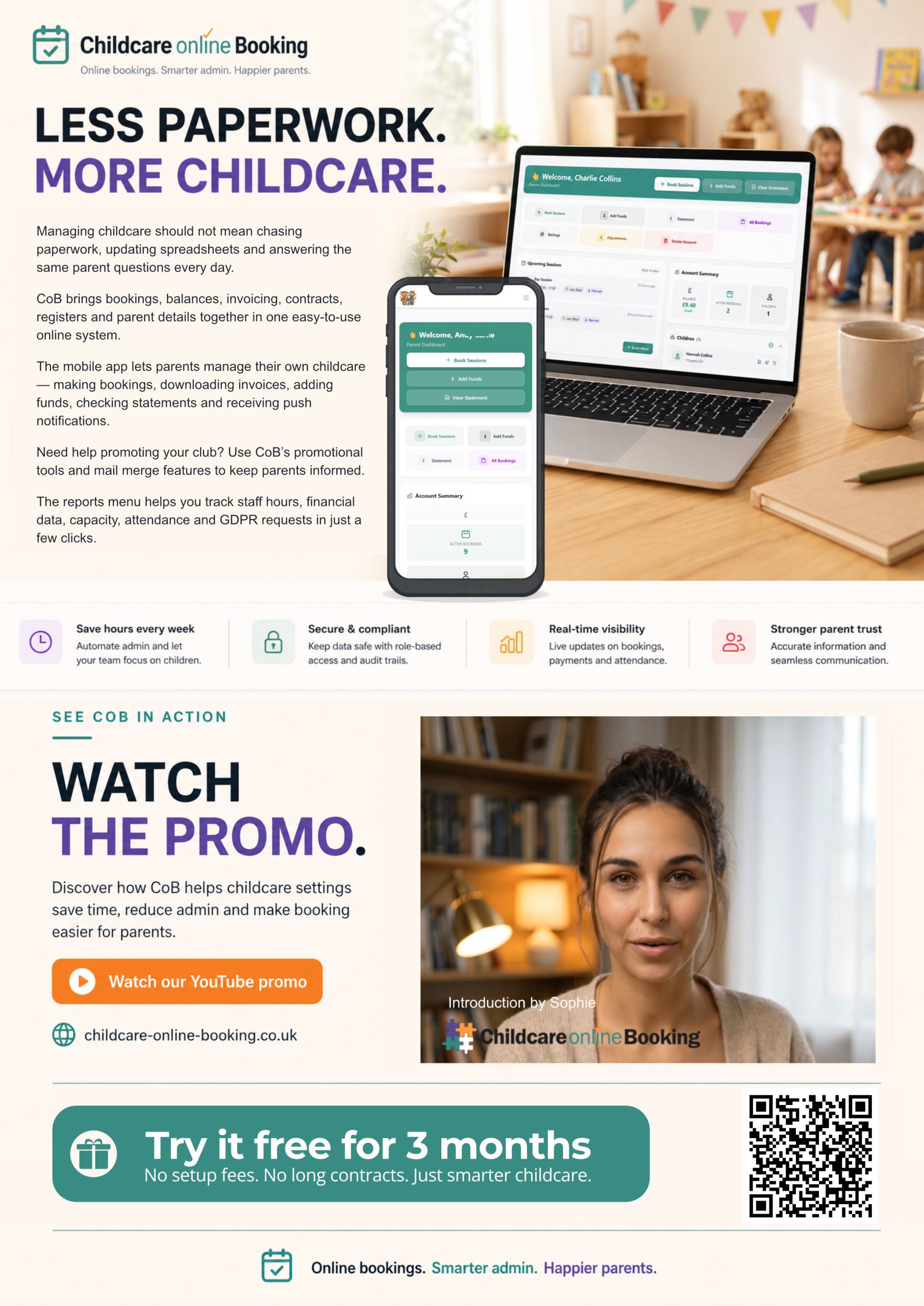 Childcare online Booking Advert Childcare software advert childcare online scaled